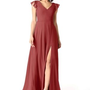 Azazie Claudine mulberry dress